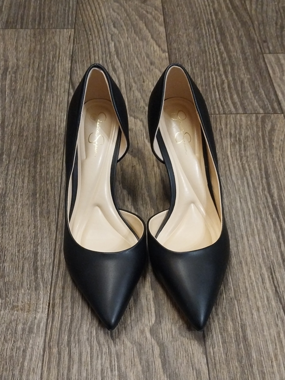Jessica Simpson Black Pointed Paryn  D'Orsay Pumps